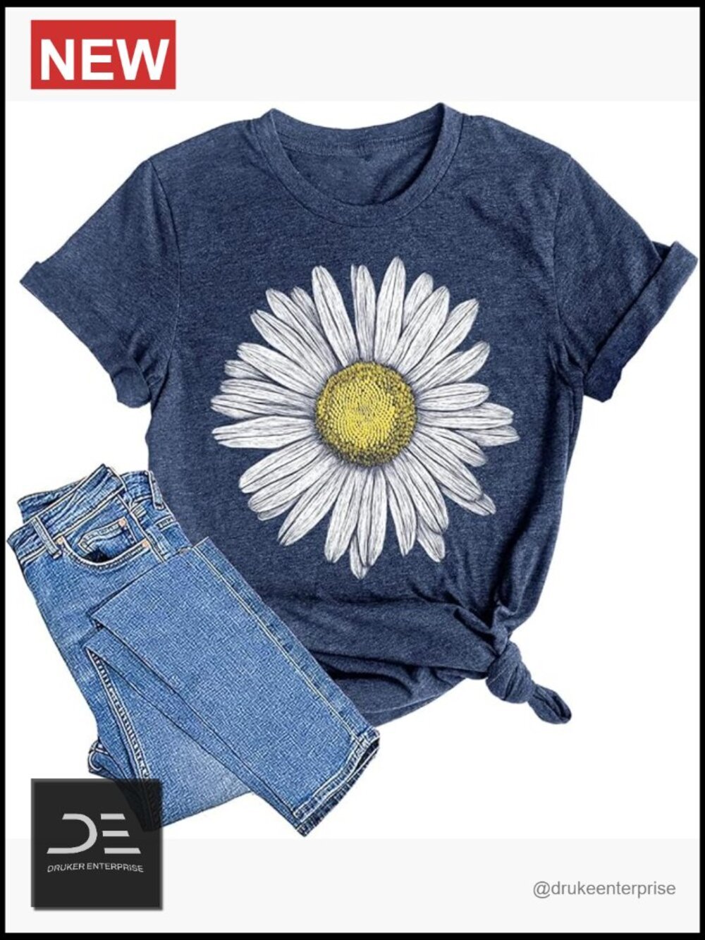 Women's Sunflower Graphic Tee Short Sleeve Crew Neck T-Shirt